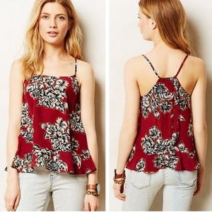 2 for $25: Anthropologie Maeve Silk Zanalla Ruffle Top Size 4